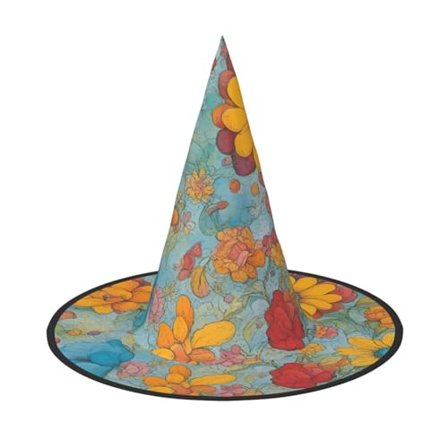 BGSHJVF Bunte Druck Halloween Hexenhut - Party-Kostüm Zubehör BGSHJVF Bunte Druck Halloween Hexenhut - Party-Kostüm Zubehör von BGSHJVF