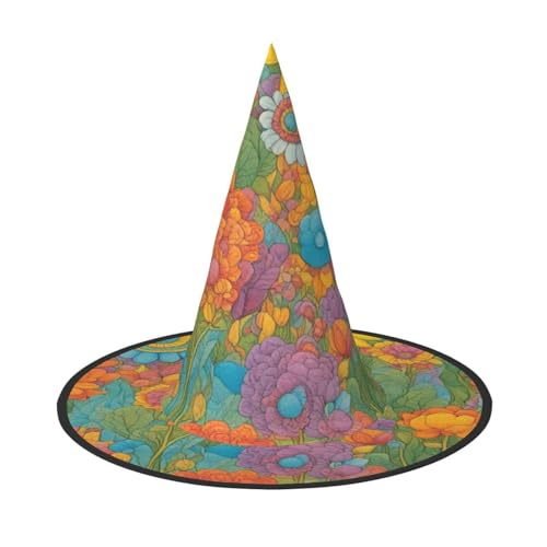 BGSHJVF Bunte Druck Halloween Hexenhut - Party-Kostüm Zubehör BGSHJVF Bunte Druck Halloween Hexenhut - Party-Kostüm Zubehör von BGSHJVF