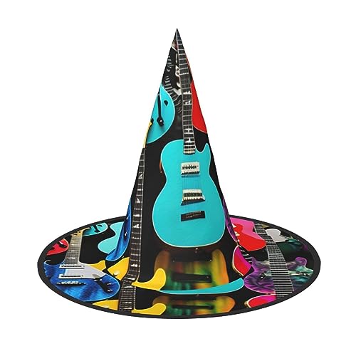 BGSHJVF Bunte Gitarren Hexenhut Halloween Cosplay Halloween Party Kostüm Requisiten BGSHJVF Bunte Gitarren Hexenhut Halloween Cosplay Halloween Party Kostüm Requisiten von BGSHJVF