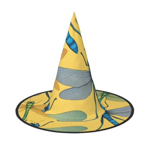BGSHJVF Bunte Libelle Druck Halloween Hexe Hut Cosplay Caps Halloween Dekoration Kostüm Zubehör für Party BGSHJVF Bunte Libelle Druck Halloween Hexe Hut Cosplay Caps Halloween Dekoration Kostüm Zubehör für Party von BGSHJVF
