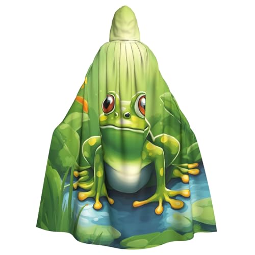 BGSHJVF Cartoon Frosch Print Halloween Kostüm Umhang für alle, übergroße Cosplay erwachsenen Mantel mit Kapuze für Partys, Kostüme BGSHJVF Cartoon Frosch Print Halloween Kostüm Umhang für alle, übergroße Cosplay erwachsenen Mantel mit Kapuze für Partys, Kostüme von BGSHJVF