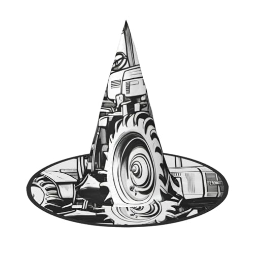 BGSHJVF Cartoon Traktordruck Halloween Hexe Hut Cosplay Caps Halloween Dekoration Kostüm Zubehör für Party BGSHJVF Cartoon Traktordruck Halloween Hexe Hut Cosplay Caps Halloween Dekoration Kostüm Zubehör für Party von BGSHJVF