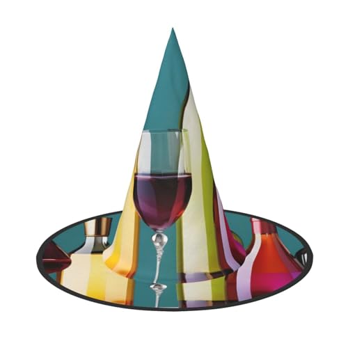 BGSHJVF Cocktailgläser und Wein bodenloser Druck Halloween Hexe Hut Cosplay Caps Halloween Dekoration Kostüm Zubehör für Party BGSHJVF Cocktailgläser und Wein bodenloser Druck Halloween Hexe Hut Cosplay Caps Halloween Dekoration Kostüm Zubehör für Party von BGSHJVF