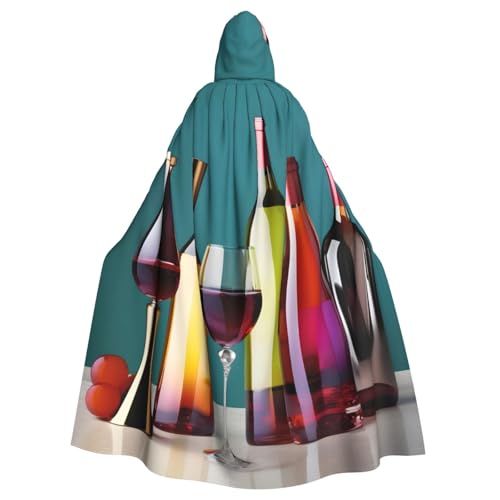 BGSHJVF Cocktailgläser und Wein bodenloser Druck Halloween Kostüm Umhang für alle, übergroße Cosplay erwachsenen Mantel mit Kapuze für Partys, Maskeraden BGSHJVF Cocktailgläser und Wein bodenloser Druck Halloween Kostüm Umhang für alle, übergroße Cosplay erwachsenen Mantel mit Kapuze für Partys, Maskeraden von BGSHJVF