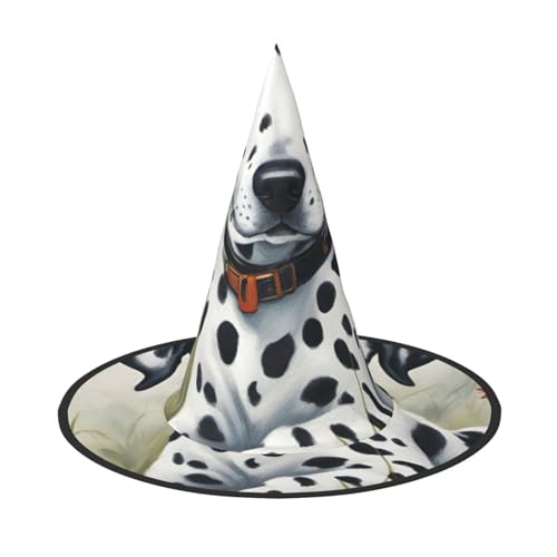 BGSHJVF Dalmatiner-Druck, Halloween-Hexenhut, Cosplay-Kappen, Halloween-Dekoration, Kostümzubehör für Halloween-Party BGSHJVF Dalmatiner-Druck, Halloween-Hexenhut, Cosplay-Kappen, Halloween-Dekoration, Kostümzubehör für Halloween-Party von BGSHJVF