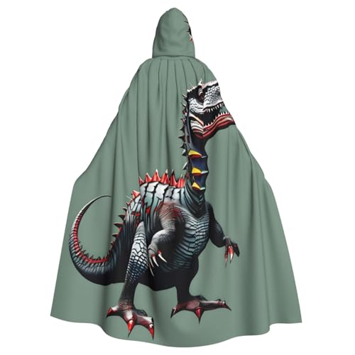 BGSHJVF Dinosa gedruckt Halloween Kostüm Umhang für alle, übergroßen Mantel mit Kapuze für Erwachsene, Kostümpartys BGSHJVF Dinosa gedruckt Halloween Kostüm Umhang für alle, übergroßen Mantel mit Kapuze für Erwachsene, Kostümpartys von BGSHJVF