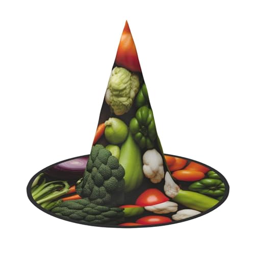 BGSHJVF Einführung von verschiedenen Gemüse Druck Halloween Hexe Hut Cosplay Caps Halloween Dekoration Kostüm Zubehör für Halloween Party von BGSHJVF
