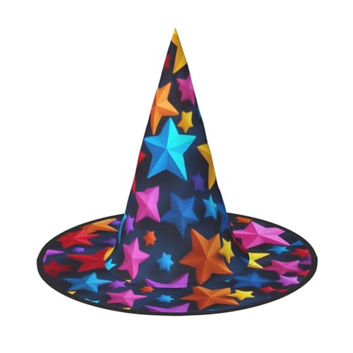 BGSHJVF Farbe Star Print Hexenhut Cosplay Caps Halloween Dekoration Kostüm Zubehör für Halloween Party BGSHJVF Farbe Star Print Hexenhut Cosplay Caps Halloween Dekoration Kostüm Zubehör für Halloween Party von BGSHJVF