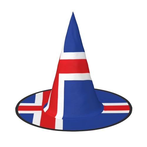 BGSHJVF Flagge von Island, Halloween-Hexenhut, Cosplay-Kappen, Halloween-Dekoration, Kostümzubehör für Party von BGSHJVF