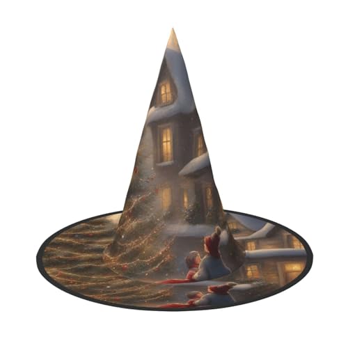 BGSHJVF Frohe Weihnachten Druck Halloween Hexenhut Cosplay Caps Halloween Dekoration Kostüm Zubehör für Party BGSHJVF Frohe Weihnachten Druck Halloween Hexenhut Cosplay Caps Halloween Dekoration Kostüm Zubehör für Party von BGSHJVF