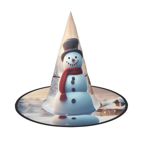 BGSHJVF Frohe Weihnachten niedlich Schneemann Druck Halloween Hexe Hut Cosplay Caps Halloween Dekoration Kostüm Zubehör für Halloween Party BGSHJVF Frohe Weihnachten niedlich Schneemann Druck Halloween Hexe Hut Cosplay Caps Halloween Dekoration Kostüm Zubehör für Halloween Party von BGSHJVF