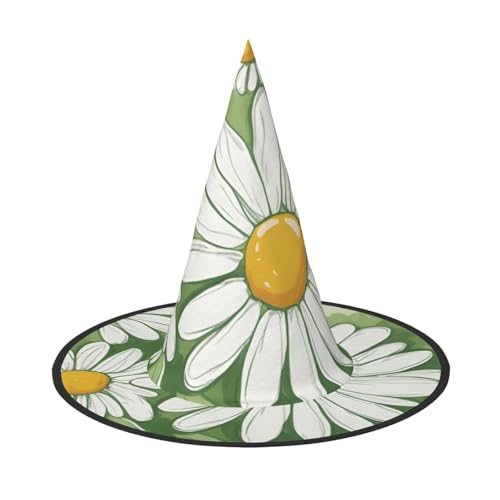 BGSHJVF Gänseblümchen Hexenhut für Halloween Cosplay Halloween Kostüm Dekorationen Halloween Kostüm Requisiten BGSHJVF Gänseblümchen Hexenhut für Halloween Cosplay Halloween Kostüm Dekorationen Halloween Kostüm Requisiten von BGSHJVF