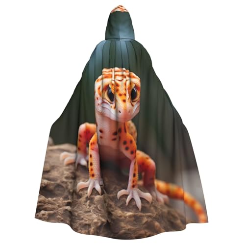 BGSHJVF Gecko, Leopard, Sand, Gecko, Druck, Kapuze-Mantel für Erwachsene, Kostümparty BGSHJVF Gecko, Leopard, Sand, Gecko, Druck, Kapuze-Mantel für Erwachsene, Kostümparty von BGSHJVF