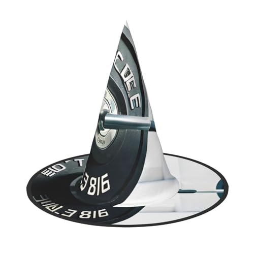 BGSHJVF Gewichtheben Sportdruck Halloween Hexe Hut Cosplay Caps Halloween Dekoration Kostüm Zubehör für Halloween Party von BGSHJVF