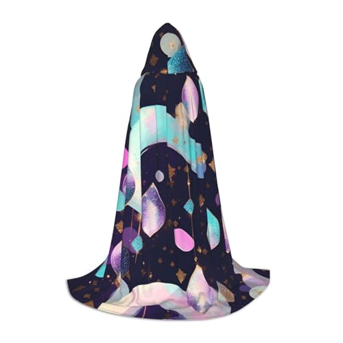 BGSHJVF Glitzernder, hübscher Musterdruck, Kapuzenumhang für Herren, Zauberer, Vampir und Halloween-Kostüme, für Rollenspiele und Partys BGSHJVF Glitzernder, hübscher Musterdruck, Kapuzenumhang für Herren, Zauberer, Vampir und Halloween-Kostüme, für Rollenspiele und Partys von BGSHJVF