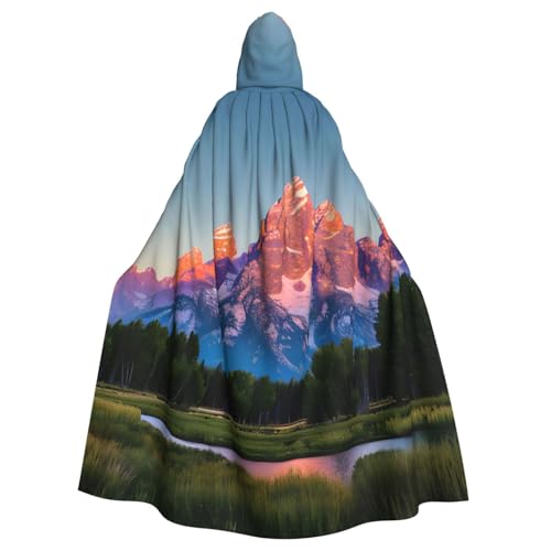 BGSHJVF Grand Teton Nationalpark Print Halloween Kostüm Umhang für alle, übergroße Cosplay erwachsenen Mantel mit Kapuze für Partys, Maskeraden BGSHJVF Grand Teton Nationalpark Print Halloween Kostüm Umhang für alle, übergroße Cosplay erwachsenen Mantel mit Kapuze für Partys, Maskeraden von BGSHJVF