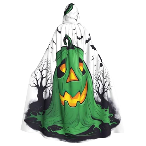BGSHJVF Grün Geist Horror Halloween Kürbis Druck Halloween Kostüm Umhang für alle, übergroße Cosplay erwachsenen Mantel mit Kapuze für Partys, Maskeraden BGSHJVF Grün Geist Horror Halloween Kürbis Druck Halloween Kostüm Umhang für alle, übergroße Cosplay erwachsenen Mantel mit Kapuze für Partys, Maskeraden von BGSHJVF