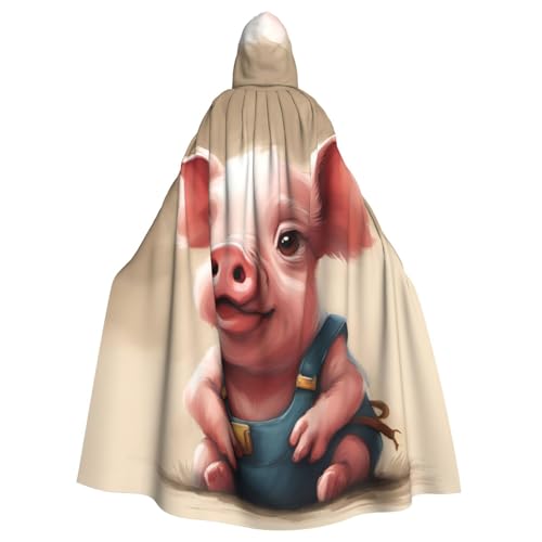 BGSHJVF Halloween-Baum mit ungezogenem Schweinedruck für Babys, große Cosplay-Kostüm für Erwachsene, Partymantel mit Kapuze, Maskerade BGSHJVF Halloween-Baum mit ungezogenem Schweinedruck für Babys, große Cosplay-Kostüm für Erwachsene, Partymantel mit Kapuze, Maskerade von BGSHJVF