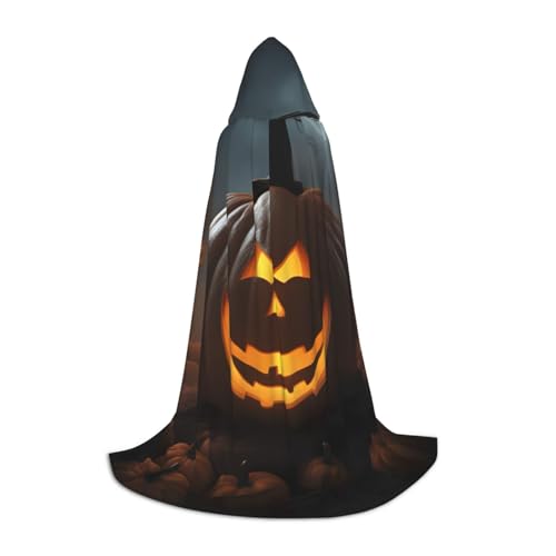 BGSHJVF Halloween-Geister-Kürbis-Druck, Kapuzenumhang für Herren, Zauberer, Vampir und Halloween-Kostüme, für Rollenspiele und Partys BGSHJVF Halloween-Geister-Kürbis-Druck, Kapuzenumhang für Herren, Zauberer, Vampir und Halloween-Kostüme, für Rollenspiele und Partys von BGSHJVF