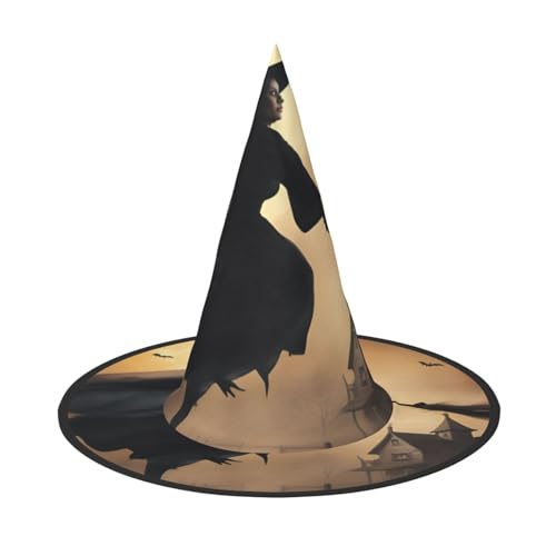 BGSHJVF Halloween Hexe fliegen Druck Halloween Hexe Hut Cosplay Caps Halloween Dekoration Kostüm Zubehör für Party BGSHJVF Halloween Hexe fliegen Druck Halloween Hexe Hut Cosplay Caps Halloween Dekoration Kostüm Zubehör für Party von BGSHJVF