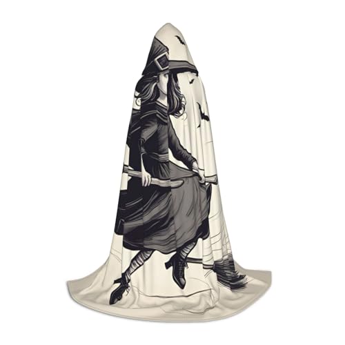 BGSHJVF Halloween-Hexen-Umhang mit fliegendem Aufdruck für Herren, Zauberer, Vampir und Halloween-Kostüme, für Rollenspiele und Partys BGSHJVF Halloween-Hexen-Umhang mit fliegendem Aufdruck für Herren, Zauberer, Vampir und Halloween-Kostüme, für Rollenspiele und Partys von BGSHJVF