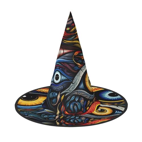 BGSHJVF Halloween Hexenhut Augendruck Cosplay Caps Halloween Dekoration Party Kostüm Zubehör von BGSHJVF