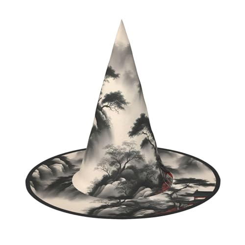 BGSHJVF Halloween Hexenhut Landschaftsmalerei Halloween Kostüm Zubehör BGSHJVF Halloween Hexenhut Landschaftsmalerei Halloween Kostüm Zubehör von BGSHJVF