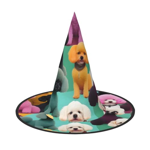 BGSHJVF Halloween-Hexenhut mit Pudel-Motiv, Cosplay, Halloween-Dekoration, Kostümzubehör für Halloween-Party BGSHJVF Halloween-Hexenhut mit Pudel-Motiv, Cosplay, Halloween-Dekoration, Kostümzubehör für Halloween-Party von BGSHJVF