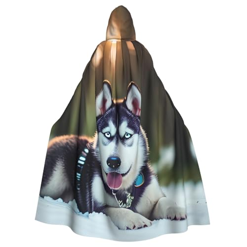 BGSHJVF Halloween Husky Hundedruck Mantel für alle, übergroße Kapuze-Mantel für Cosplay für Erwachsene Party Maskerade BGSHJVF Halloween Husky Hundedruck Mantel für alle, übergroße Kapuze-Mantel für Cosplay für Erwachsene Party Maskerade von BGSHJVF