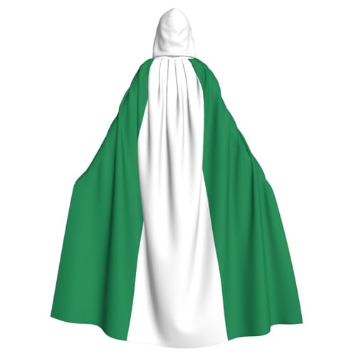 BGSHJVF Halloween-Kostüm, Umhang mit Nigeria-Flagge für alle, übergroßer Cosplay-Umhang für Erwachsene, mit Kapuze für Partys, Maskeraden BGSHJVF Halloween-Kostüm, Umhang mit Nigeria-Flagge für alle, übergroßer Cosplay-Umhang für Erwachsene, mit Kapuze für Partys, Maskeraden von BGSHJVF