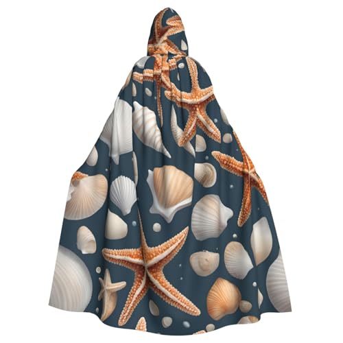 BGSHJVF Halloween-Kostüm, Umhang mit Seestern und Muscheln, für Cosplay, Erwachsene, Kapuzenumhang für Partys, Maskeraden BGSHJVF Halloween-Kostüm, Umhang mit Seestern und Muscheln, für Cosplay, Erwachsene, Kapuzenumhang für Partys, Maskeraden von BGSHJVF