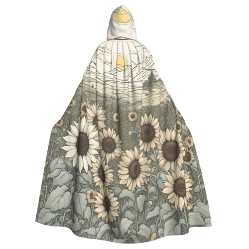 BGSHJVF Halloween-Kostüm, Umhang mit Sonnenblumen, Kamillen-Druck, für alle, übergroß, Cosplay, Erwachsene, Kapuzenumhang für Partys, Maskeraden BGSHJVF Halloween-Kostüm, Umhang mit Sonnenblumen, Kamillen-Druck, für alle, übergroß, Cosplay, Erwachsene, Kapuzenumhang für Partys, Maskeraden von BGSHJVF