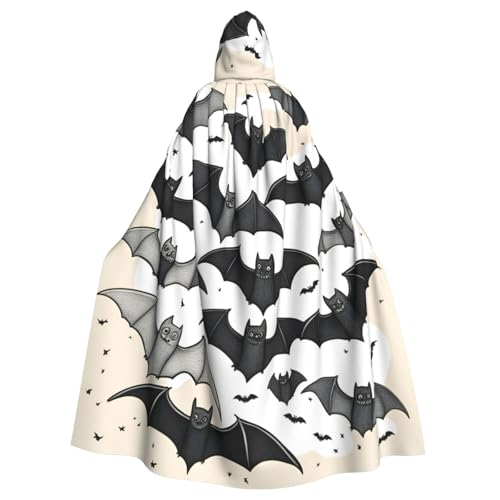 BGSHJVF Halloween-Kostüm, Umhang mit fliegenden Fledermäusen, für alle, übergroß, Cosplay, Erwachsene, Kapuzenumhang für Partys, Maskeraden BGSHJVF Halloween-Kostüm, Umhang mit fliegenden Fledermäusen, für alle, übergroß, Cosplay, Erwachsene, Kapuzenumhang für Partys, Maskeraden von BGSHJVF