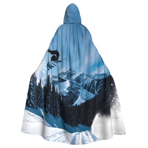 BGSHJVF Halloween Kostüm Mantel mit Snowboarddruck für alle, übergroßen Mantel mit Kapuze für Erwachsene, für Party, Tanzen, Maskerade BGSHJVF Halloween Kostüm Mantel mit Snowboarddruck für alle, übergroßen Mantel mit Kapuze für Erwachsene, für Party, Tanzen, Maskerade von BGSHJVF