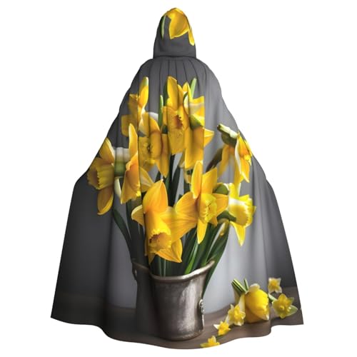 BGSHJVF Halloween-Kostüm Narzissen Print für alle, große Größe Kapuze-Mantel für Erwachsene für Partys, Maskerade BGSHJVF Halloween-Kostüm Narzissen Print für alle, große Größe Kapuze-Mantel für Erwachsene für Partys, Maskerade von BGSHJVF
