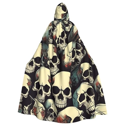 BGSHJVF Halloween Kostüm Skelett Druck für alle, große Größe Cosplay Mantel für Erwachsene für Partys, maskiert BGSHJVF Halloween Kostüm Skelett Druck für alle, große Größe Cosplay Mantel für Erwachsene für Partys, maskiert von BGSHJVF