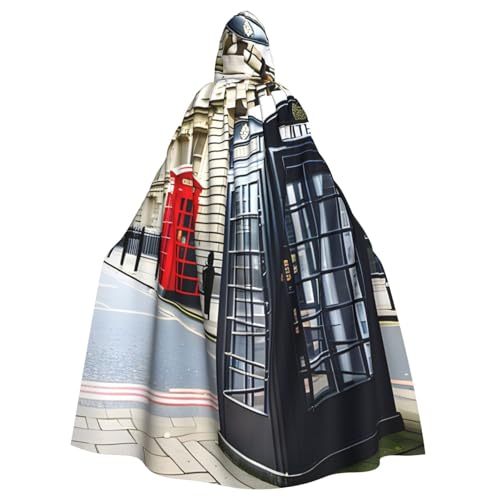 BGSHJVF Halloween Kostüm Umhang Telefonkick für alle, übergroßen Mantel mit Kapuze für Erwachsene, für Partys, Maskentanz Tanz von BGSHJVF