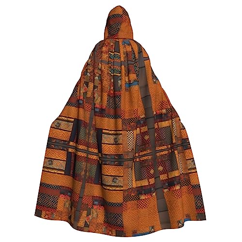 BGSHJVF Halloween Kostüm Umhang afrikanischen Stoff Patchwork für alle, großer Mantel mit Kapuze für Erwachsene, für Party, Fanced Ball BGSHJVF Halloween Kostüm Umhang afrikanischen Stoff Patchwork für alle, großer Mantel mit Kapuze für Erwachsene, für Party, Fanced Ball von BGSHJVF
