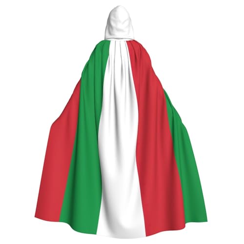 BGSHJVF Halloween Kostüm Umhang italienischen Flaggendruck für alle, übergroßen Mantel mit Kapuze für Erwachsene für Partys, Maskentanz Tanz BGSHJVF Halloween Kostüm Umhang italienischen Flaggendruck für alle, übergroßen Mantel mit Kapuze für Erwachsene für Partys, Maskentanz Tanz von BGSHJVF