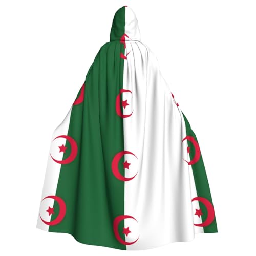 BGSHJVF Halloween Kostüm Umhang mit Algerien Flagge für alle, übergroßen Mantel mit Kapuze für Erwachsene, für Party, Maskenkostüm Ball BGSHJVF Halloween Kostüm Umhang mit Algerien Flagge für alle, übergroßen Mantel mit Kapuze für Erwachsene, für Party, Maskenkostüm Ball von BGSHJVF