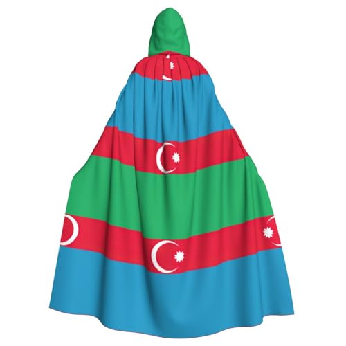 BGSHJVF Halloween Kostüm Umhang mit Aserbaidschaner Flagge für alle, übergroßen Mantel mit Kapuze für Erwachsene für Partys, Maskerade Ballen BGSHJVF Halloween Kostüm Umhang mit Aserbaidschaner Flagge für alle, übergroßen Mantel mit Kapuze für Erwachsene für Partys, Maskerade Ballen von BGSHJVF