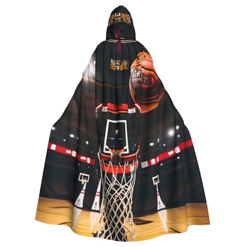 BGSHJVF Halloween Kostüm Umhang mit Basketball-Druck für alle, übergroßen Mantel mit Kapuze für Erwachsene, für Party, Kostümball BGSHJVF Halloween Kostüm Umhang mit Basketball-Druck für alle, übergroßen Mantel mit Kapuze für Erwachsene, für Party, Kostümball von BGSHJVF