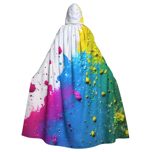 BGSHJVF Halloween Kostüm Umhang mit Farbspritzer Druck für alle, große Größe Kapuze Mantel für Erwachsene, für Partys, Maskerade Tanz BGSHJVF Halloween Kostüm Umhang mit Farbspritzer Druck für alle, große Größe Kapuze Mantel für Erwachsene, für Partys, Maskerade Tanz von BGSHJVF