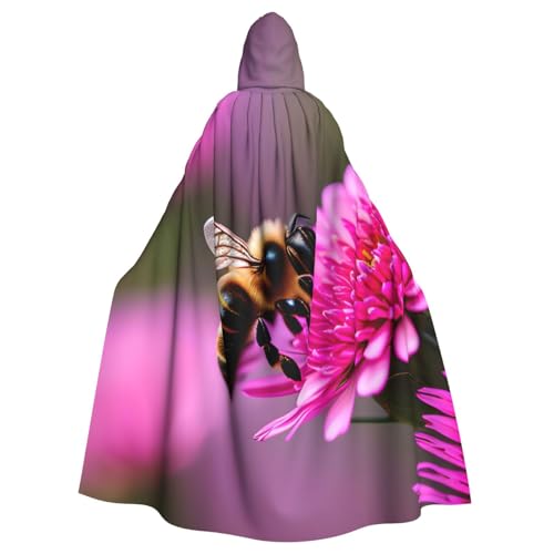 BGSHJVF Halloween Kostüm Umhang mit fliegenden Beißdruck für alle, übergroßen Mantel mit Kapuze für Erwachsene, für Party, Kostümball von BGSHJVF