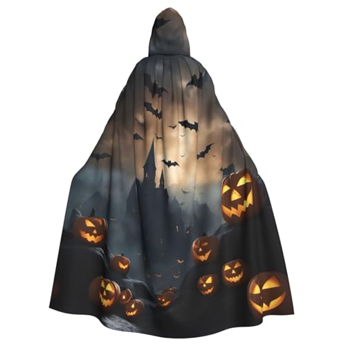 BGSHJVF Halloween Kostüm Umhang mit fliegenden Fledermausdruck für alle, großer Mantel mit Kapuze für Erwachsene, für Party, Maskerade BGSHJVF Halloween Kostüm Umhang mit fliegenden Fledermausdruck für alle, großer Mantel mit Kapuze für Erwachsene, für Party, Maskerade von BGSHJVF