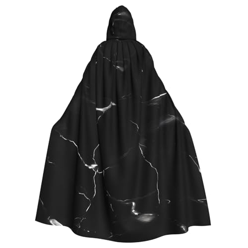 BGSHJVF Halloween Kostüm Umhang mit schwarzem Marmor Print für alle, übergroßen Mantel mit Kapuze für Erwachsene, für Partys, Fanced Ballen BGSHJVF Halloween Kostüm Umhang mit schwarzem Marmor Print für alle, übergroßen Mantel mit Kapuze für Erwachsene, für Partys, Fanced Ballen von BGSHJVF