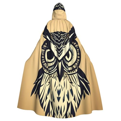 BGSHJVF Halloween-Kostüm-Umhang mit süßem Eulen-Druck, für alle, übergroß, Cosplay, Erwachsene, Kapuzenumhang für Partys, Maskeraden BGSHJVF Halloween-Kostüm-Umhang mit süßem Eulen-Druck, für alle, übergroß, Cosplay, Erwachsene, Kapuzenumhang für Partys, Maskeraden von BGSHJVF