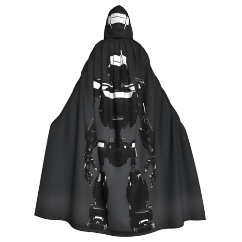 BGSHJVF Halloween Kostüm Umhang schwarzen Roboter-Druck für alle, übergroßen Mantel mit Kapuze für Erwachsene, für Partys, Maskentanz Tanz BGSHJVF Halloween Kostüm Umhang schwarzen Roboter-Druck für alle, übergroßen Mantel mit Kapuze für Erwachsene, für Partys, Maskentanz Tanz von BGSHJVF