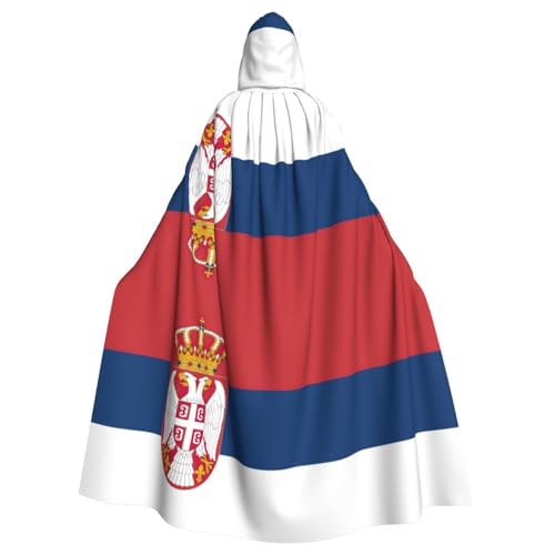BGSHJVF Halloween Kostüm Umhang serbischen Flagge Druck für alle, übergroßen Mantel mit Kapuze für Erwachsene, für Party, Maskenkostüm Ball BGSHJVF Halloween Kostüm Umhang serbischen Flagge Druck für alle, übergroßen Mantel mit Kapuze für Erwachsene, für Party, Maskenkostüm Ball von BGSHJVF
