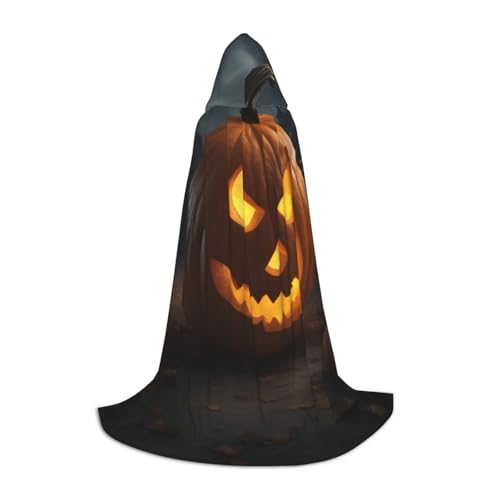 BGSHJVF Halloween-Kürbis-Druck, Kapuzenumhang für Herren, Zauberer, Vampir und Halloween-Kostüme, für Rollenspiele und Partys BGSHJVF Halloween-Kürbis-Druck, Kapuzenumhang für Herren, Zauberer, Vampir und Halloween-Kostüme, für Rollenspiele und Partys von BGSHJVF